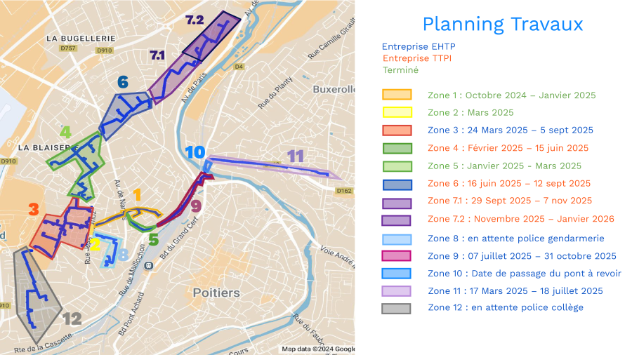Planning des travaux 10.06